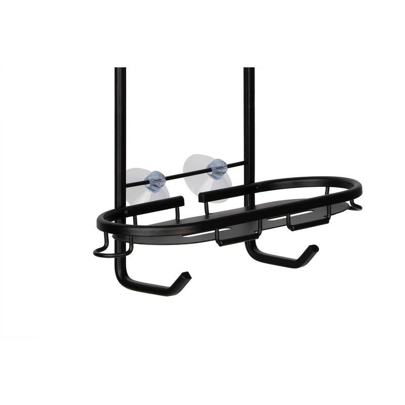 Utopia Alley Rustproof Aluminum Hanging Shower Caddy Organizer with Shelves, Black - 11*5*20.5"