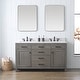 preview thumbnail 85 of 99, Sudio Design Bathroom Vanity Jasper Textured Collection 60" Double Sink - Textured Gray with Engineered Stone Top