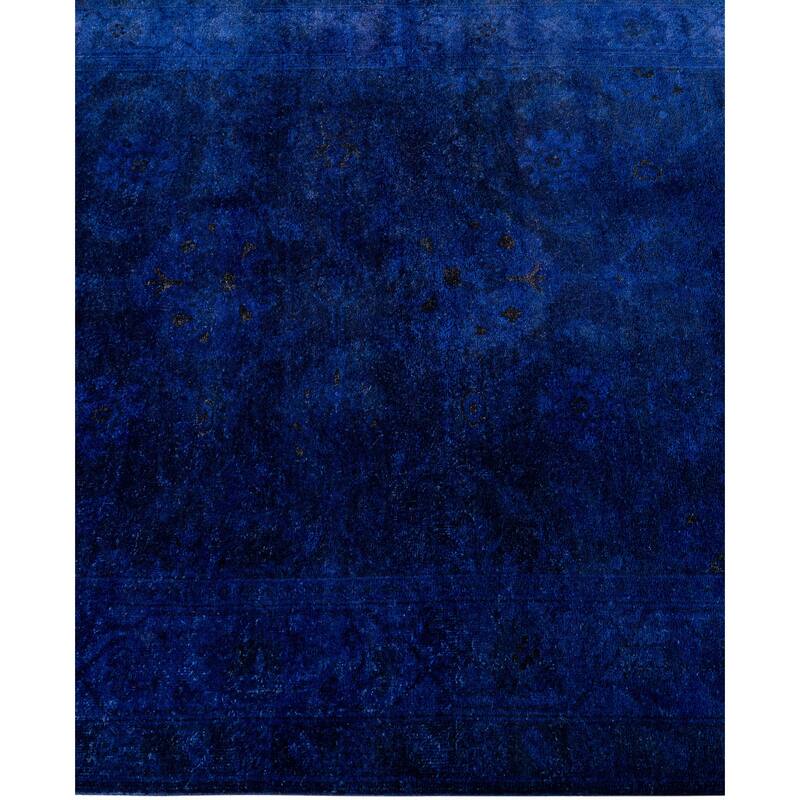 Overdyed One-of-a-Kind Hand-Knotted Area Rug - Purple - 3' 0" x 17' 5"