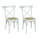 preview thumbnail 25 of 38, Colmar Classic Traditional X-Back Wood Rattan Dining Chair, Natural (Set of 2) by JONATHAN Y