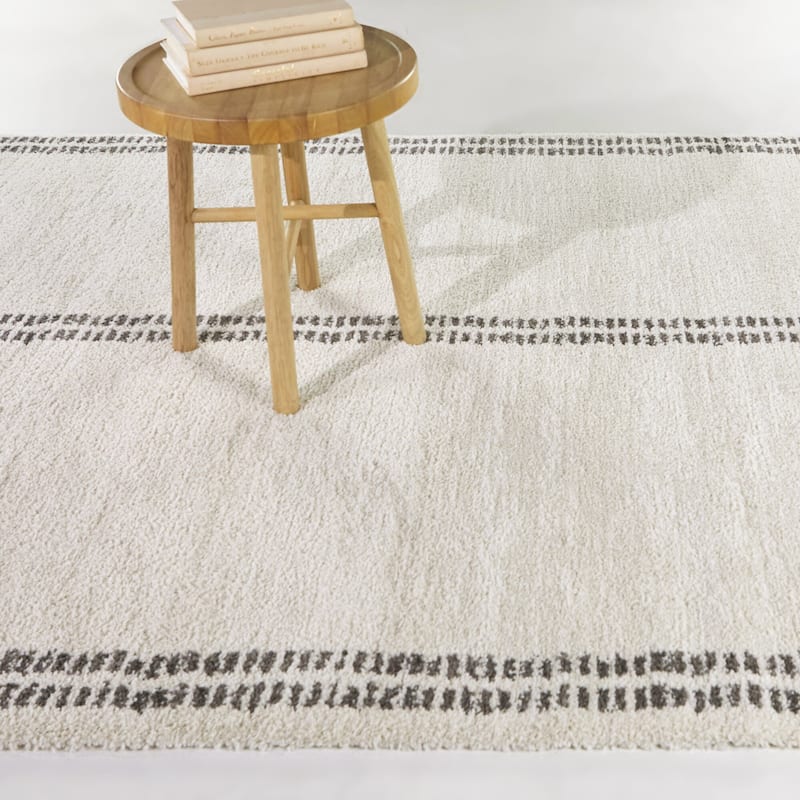 Tenon Striped Border Area Rug