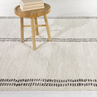 Tenon Striped Border Area Rug