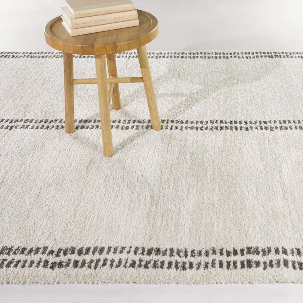 Tenon Striped Border Area Rug