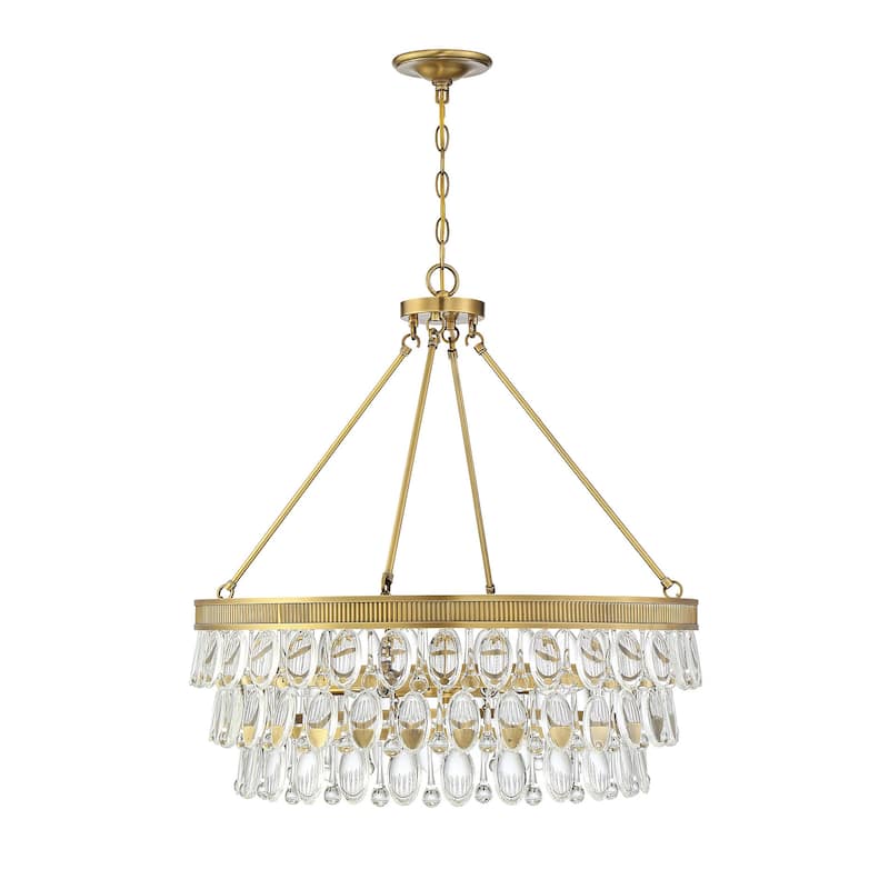 Windham 6-Light Pendant in Warm Brass - Warm Brass