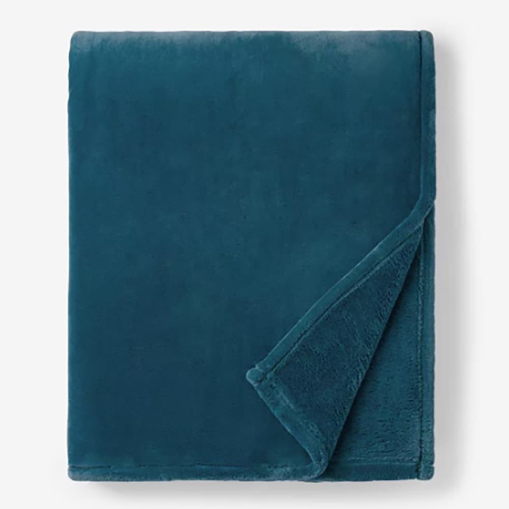 Full Queen Cotton Plush Polyester Woven Blanket Teal Bed Bath Beyond 40879882