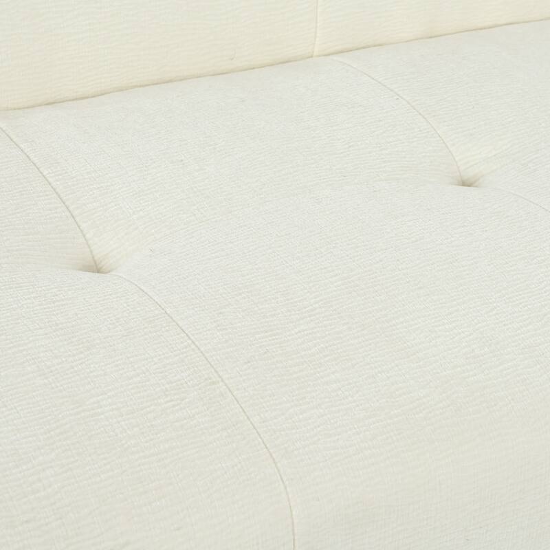 Chenille Upholstered 3-Seater Sofa, Full Sponge Compression Sofa, Deep Seat Sofa with Pocket Spring for Living Room