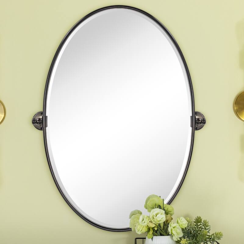 Luecinda Oval Metal Wall Mirror