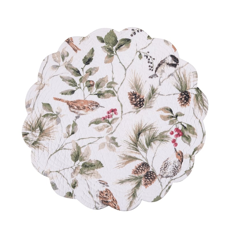 Mira Songbird Round Placemats Set of 6, 17"