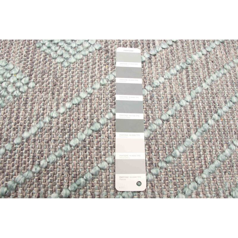 ECARPETGALLERY Braid weave Sienna Grey Wool Rug - 5'0 x 8'3