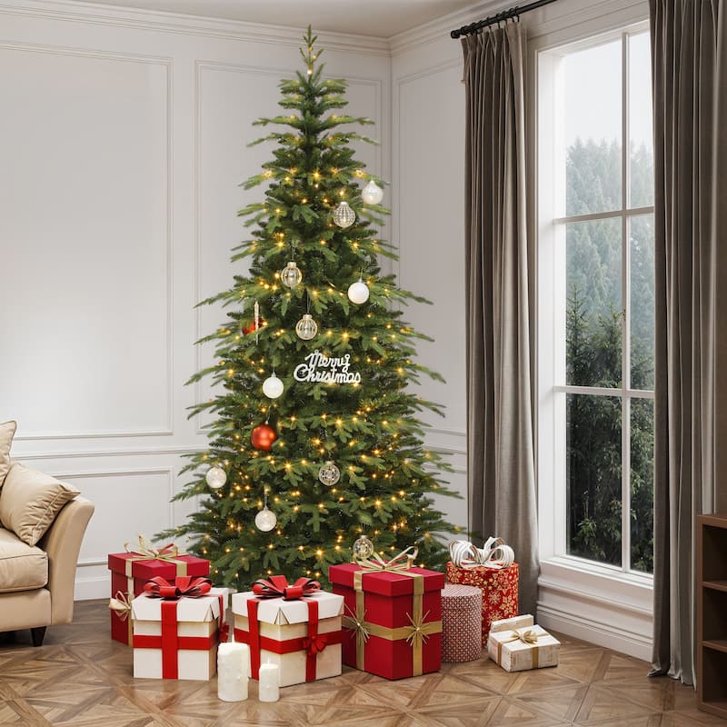 6/7.5Feet Prelit Slim Fraser Grande Christmas Tree with Remote Control