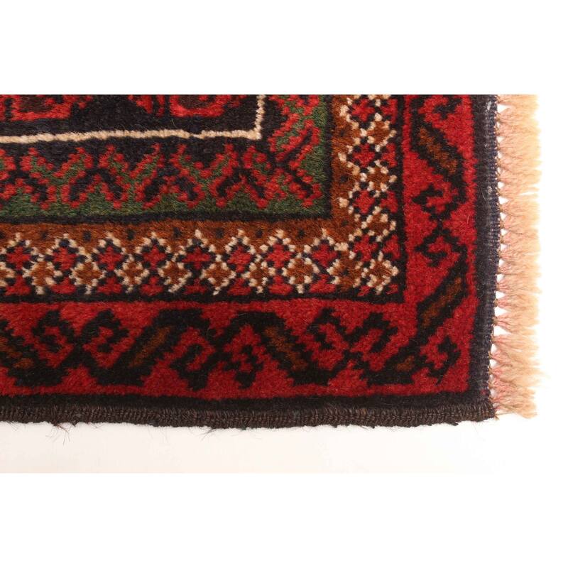 ECARPETGALLERY Hand-knotted Teimani Red Wool Rug - 2'10 x 4'11