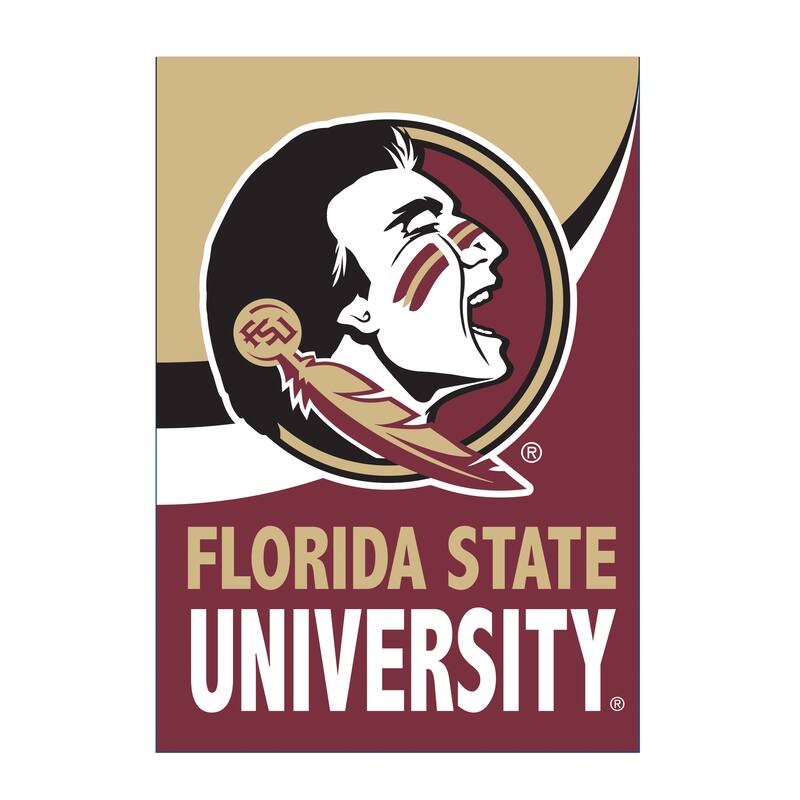 Florida State University Burlap Flag Garden Size