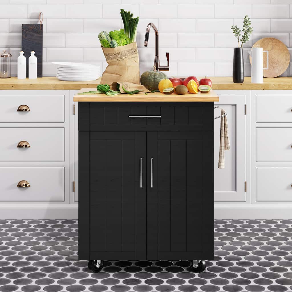 Futzca Kitchen Island Cart with Counter Space