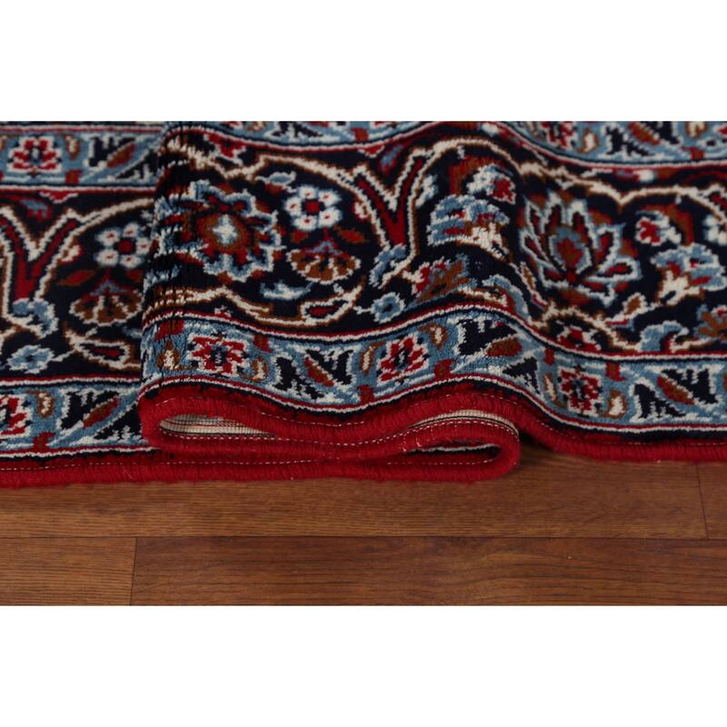Traditional Mashad Turkish Area Rug Floral Red Machine Made Carpet - 6'3" x 9'6"
