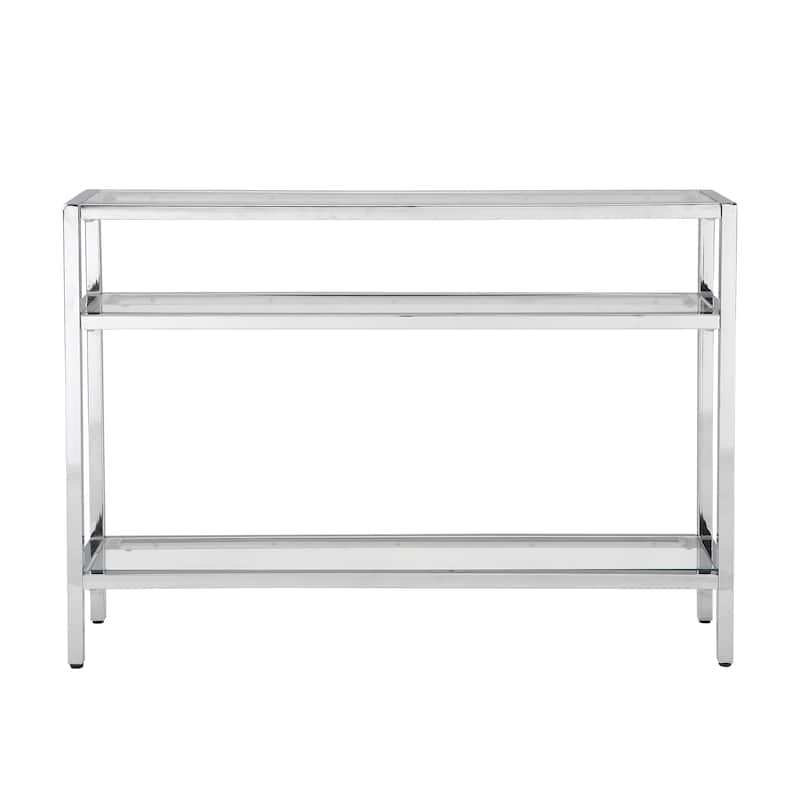 Carolina Living Chrysalis 3 Tier Glass Top Console Table - Gold