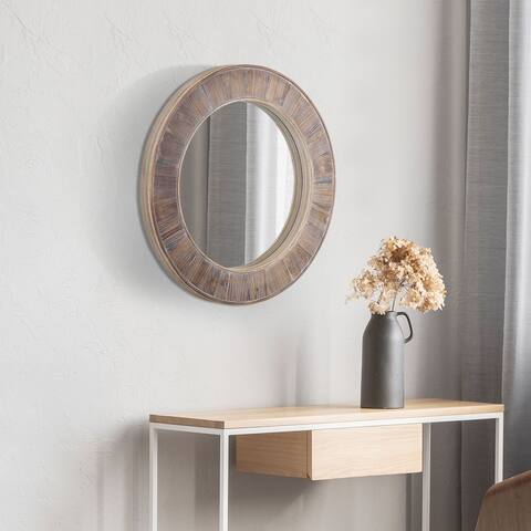 HOMCOM 31" Wall Mirror, Round Mirror for Wall in Living Room, Bedroom - 31" x 31" x 2.25"