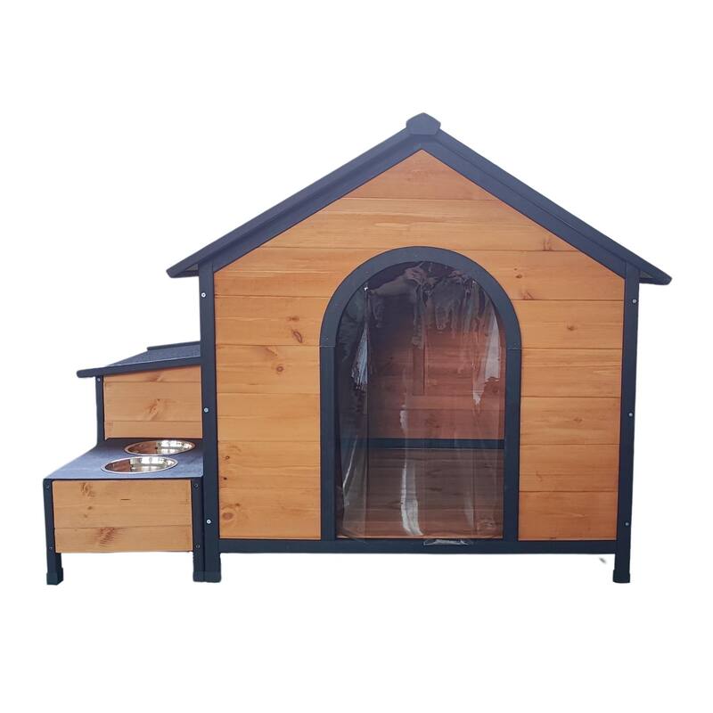 Outdoor & Indoor Unique All-Around Iron Frame Dog Kennel, Wearable and Strong Dog House for Playground