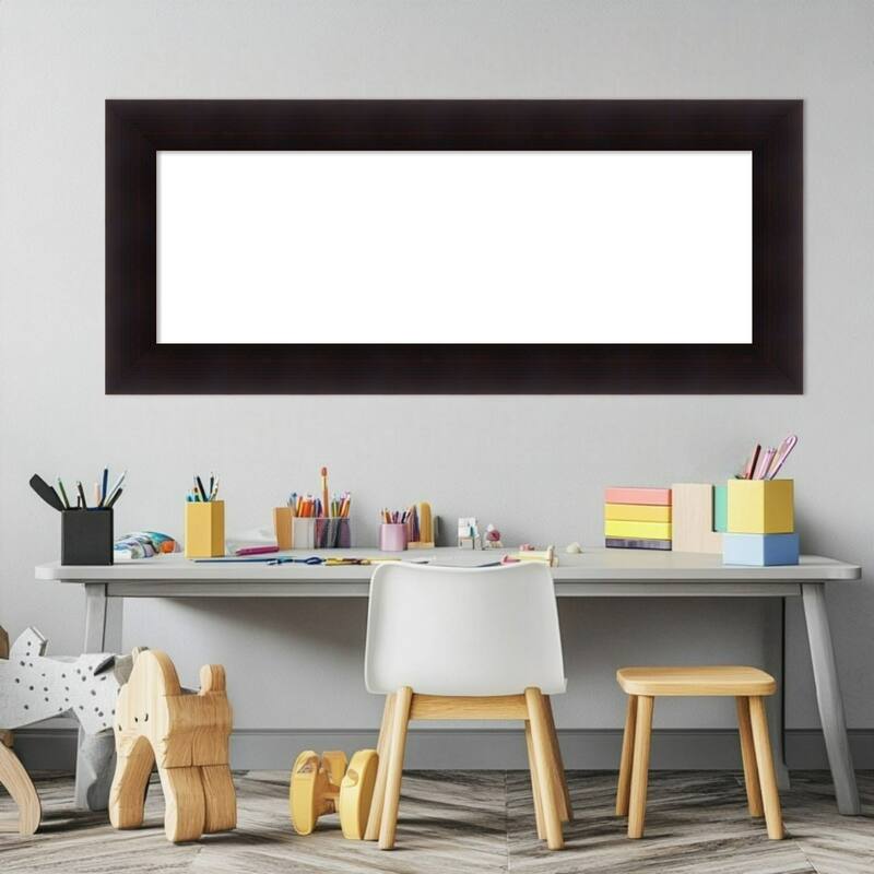 Amanti Art Portico Espresso Framed Dry Erase Magnetic Board