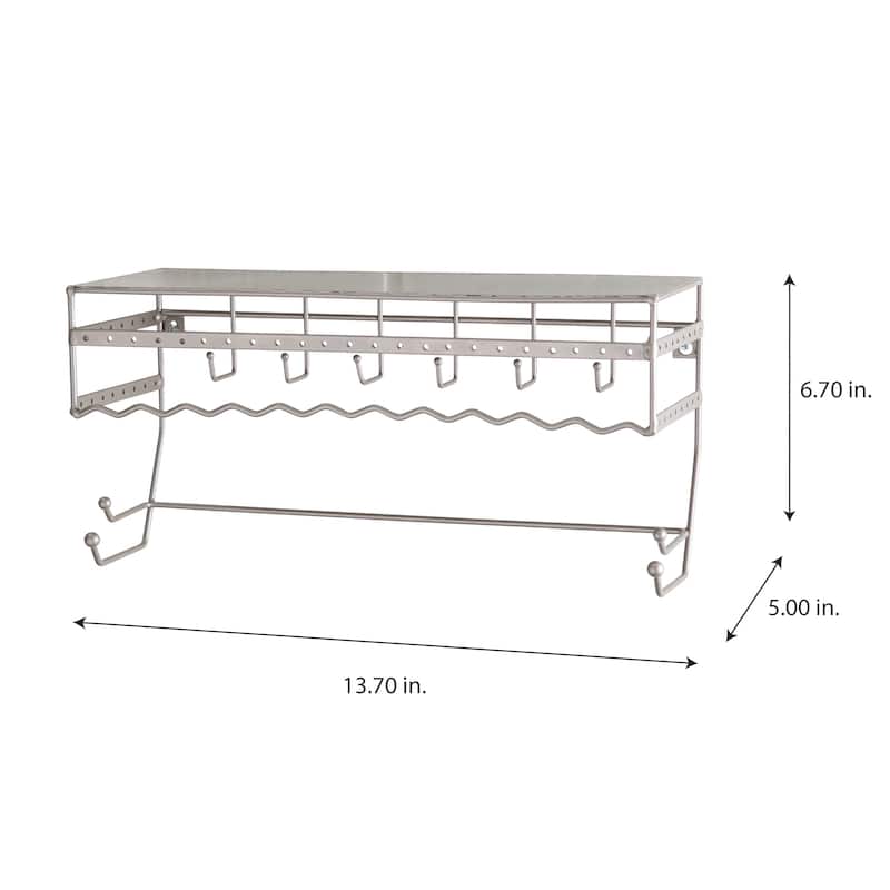 Simplify Wall Mount Jewelry & Accessory Organizer in Satin