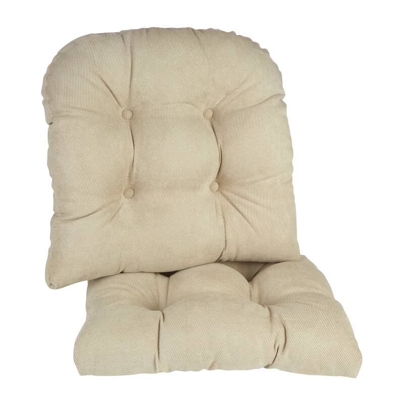 Klear Vu Twillo 15" x 15" Dining Chair Cushion Set - Stone - Set of 2