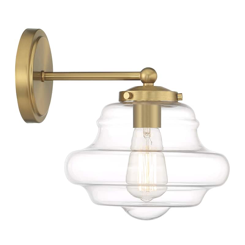 Bellevue SH90091 10" Tall Bathroom Sconce with Clear Glass Shade