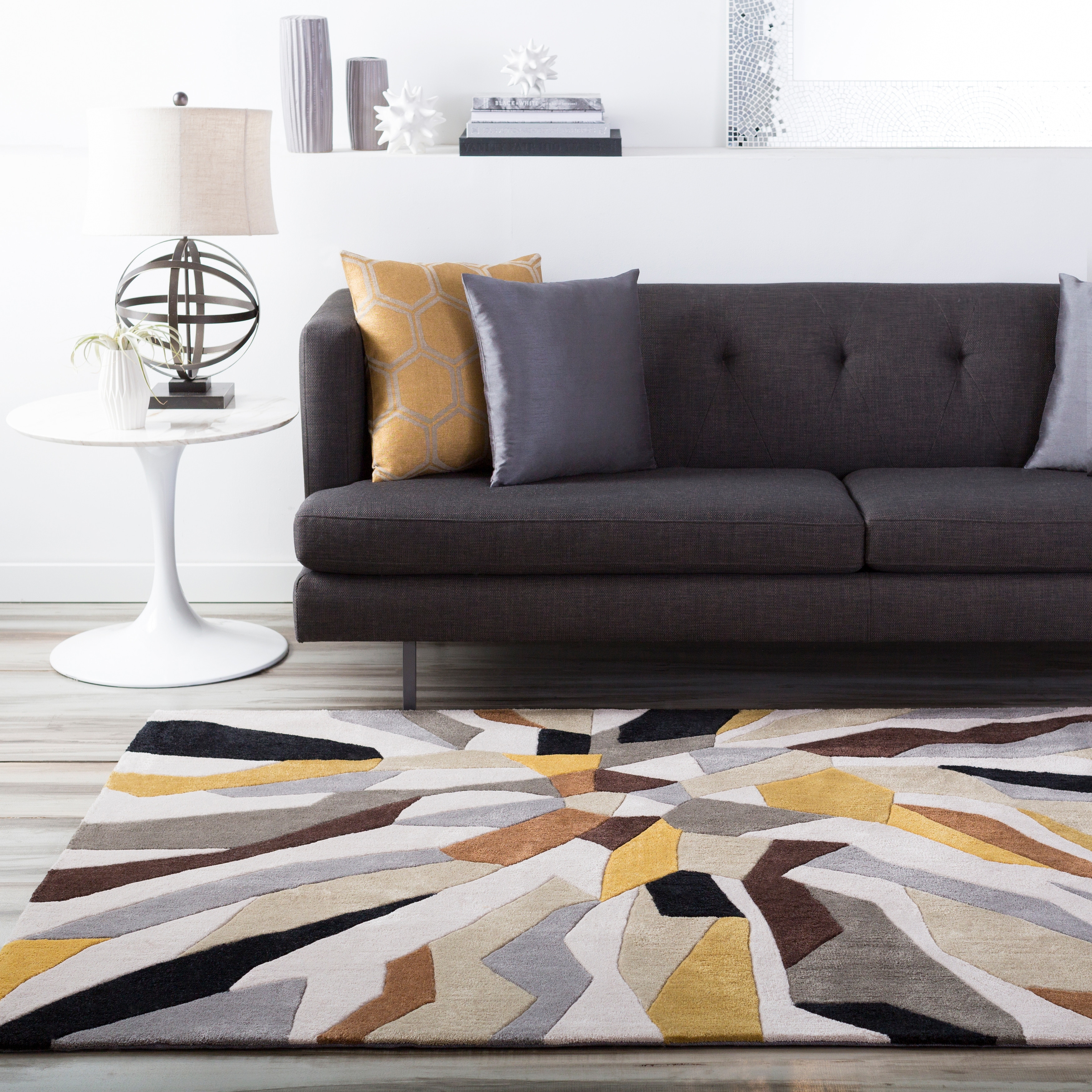 Shop Hand Tufted Barnes Contemporary Abstract Area Rug Overstock