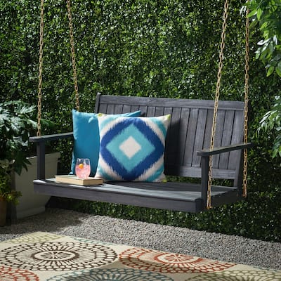 Premium Acacia Wood Porch Swing