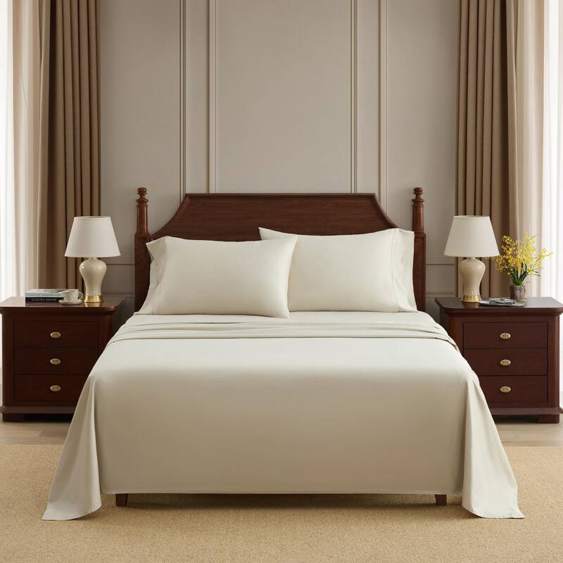 Martha By Martha Stewart Classic Elegance Solid Cotton Sheet Set