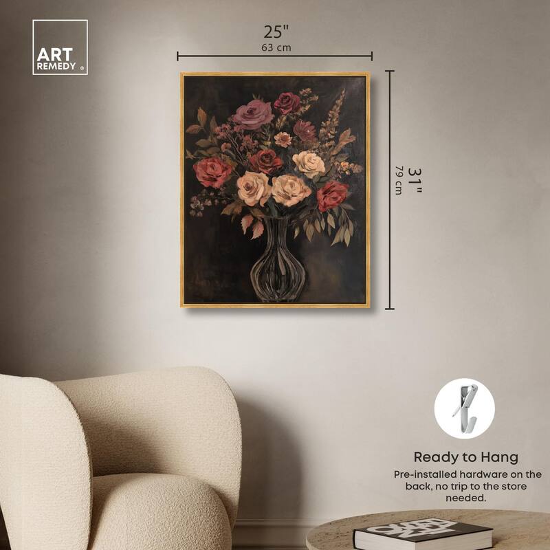 Smoldering Bouquet Canvas by Art Remedy