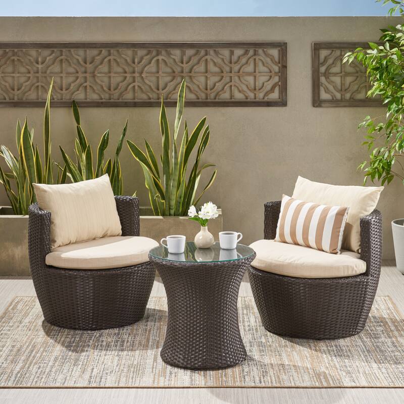 Comfortable 3-Piece Outdoor Chat Set for Relaxing and Socializing