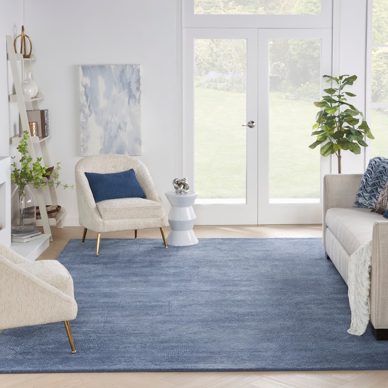 Michael Amini Abstract Linear Shimmer Area Rug
