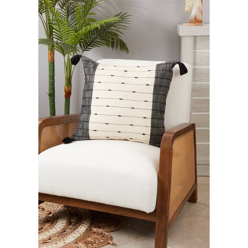 Chic Tassels Stripe Throw Pillow