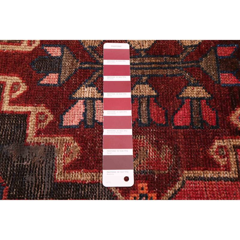ECARPETGALLERY Hand-knotted Antalya Vintage Dark Red Wool Rug - 4'1 x 6'6