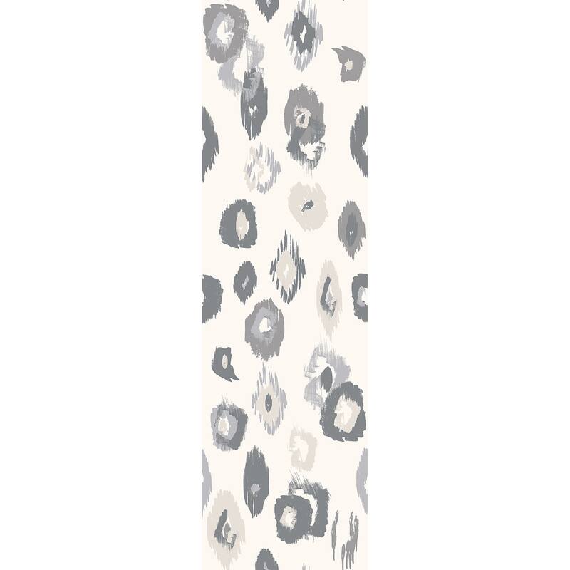 Amara Light Grey Animal Ikat Wallpaper