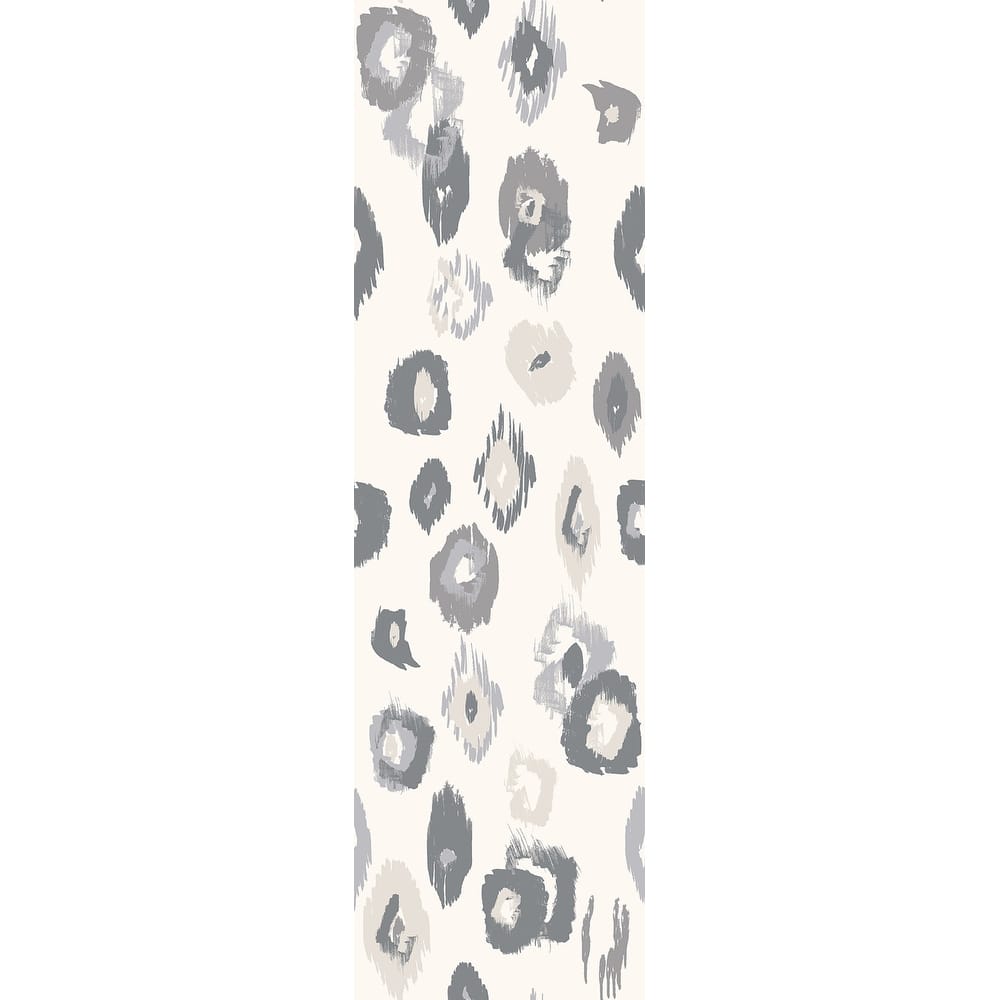 Amara Light Grey Animal Ikat Wallpaper