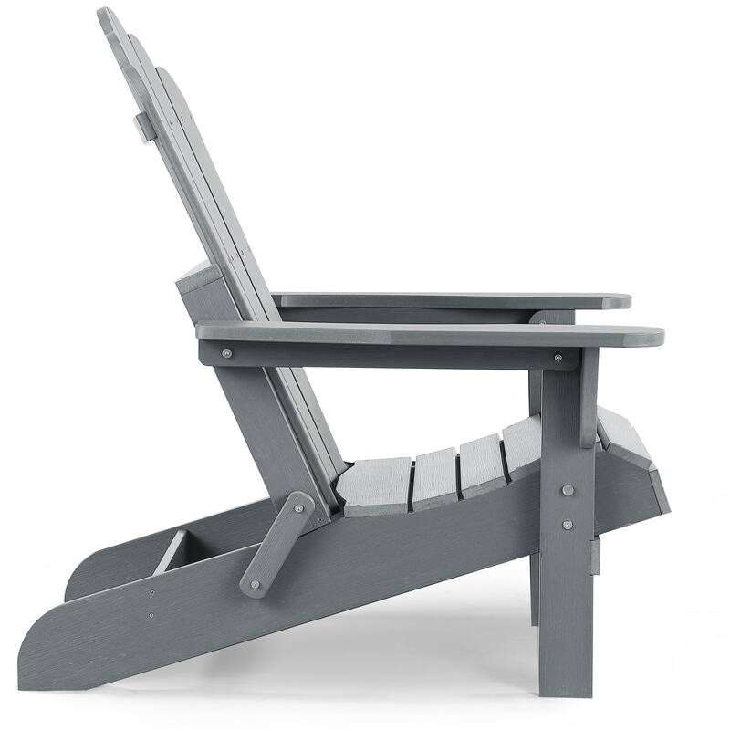 Haven Folding Poly Resin Plastic Adirondack Chair