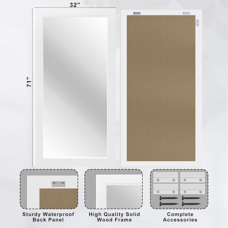 Farmhouse Style Wooden Square Mirror, Pastoral Style in The Bathroom