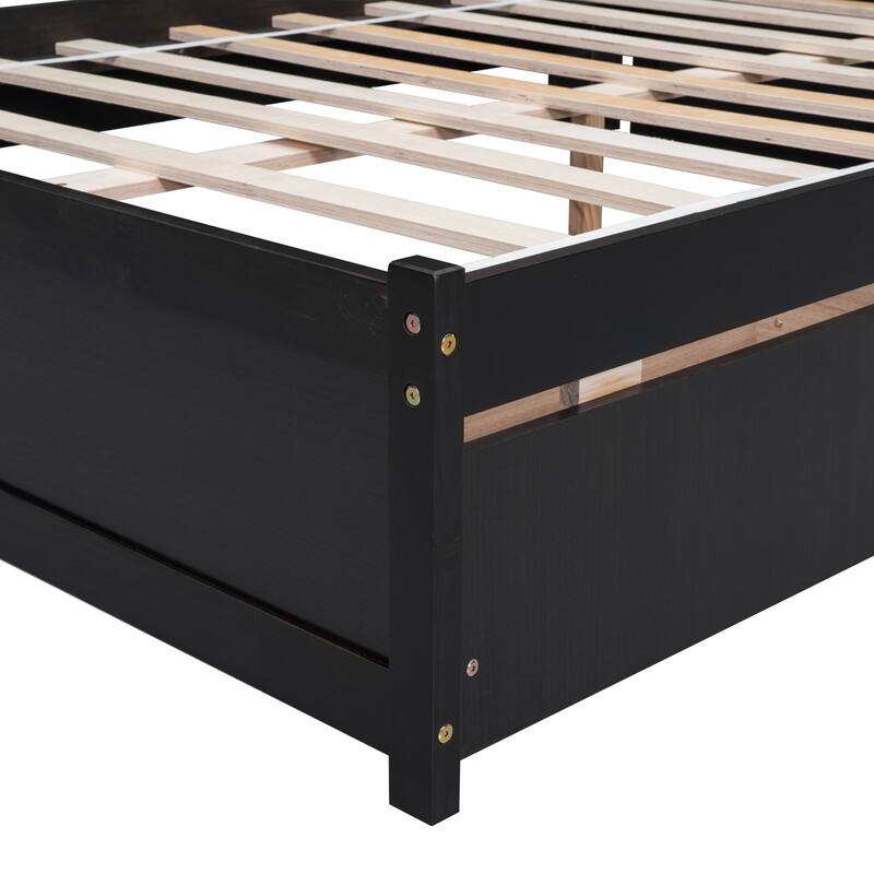 Full Bed with L-shaped Bookcases