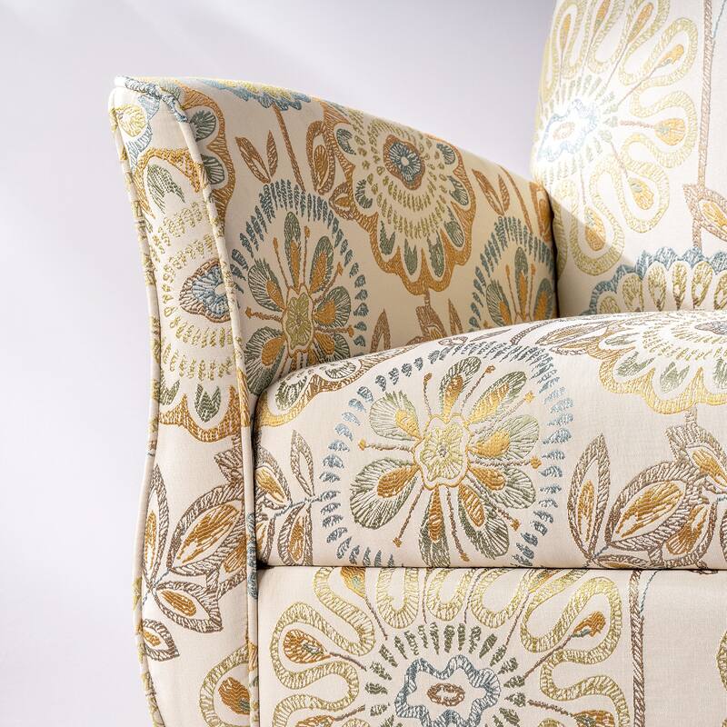 Fabric Accent Chair with Ergonomic Design, S-Spring Cushion, and 220lb Capacity