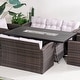 preview thumbnail 16 of 16, 7-Piece Patio Wicker Sofa Set with Aluminum Firepit Dining Table