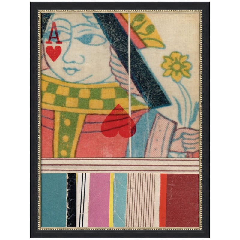 Kate and Laurel Queen with Flower FC by Felicia Dadak Framed Mounted Canvas Wall Art Print - 20x26