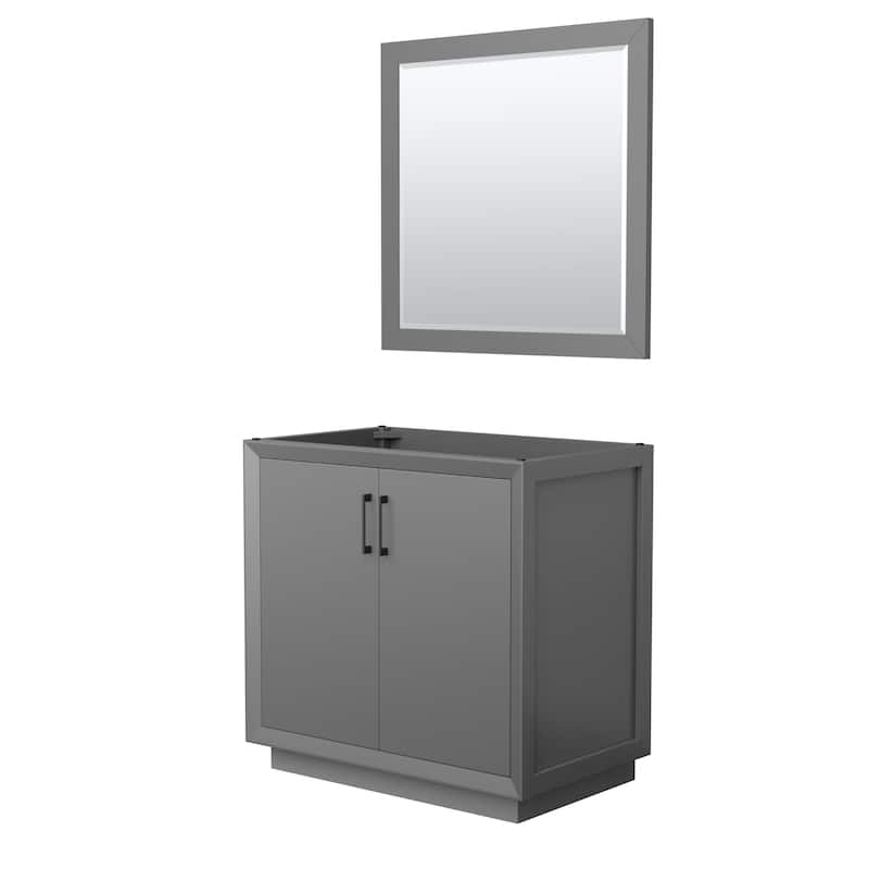 Strada 36-Inch Single Vanity Cabinet, 34-Inch Mirror