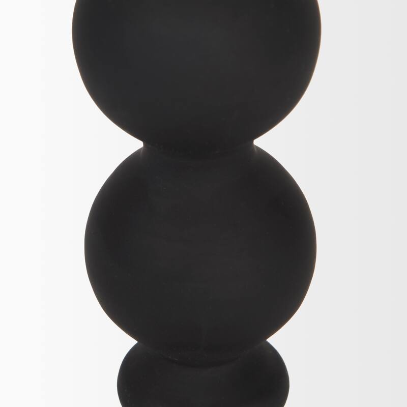 Haute Large Matte Black Blown Glass Candlestick
