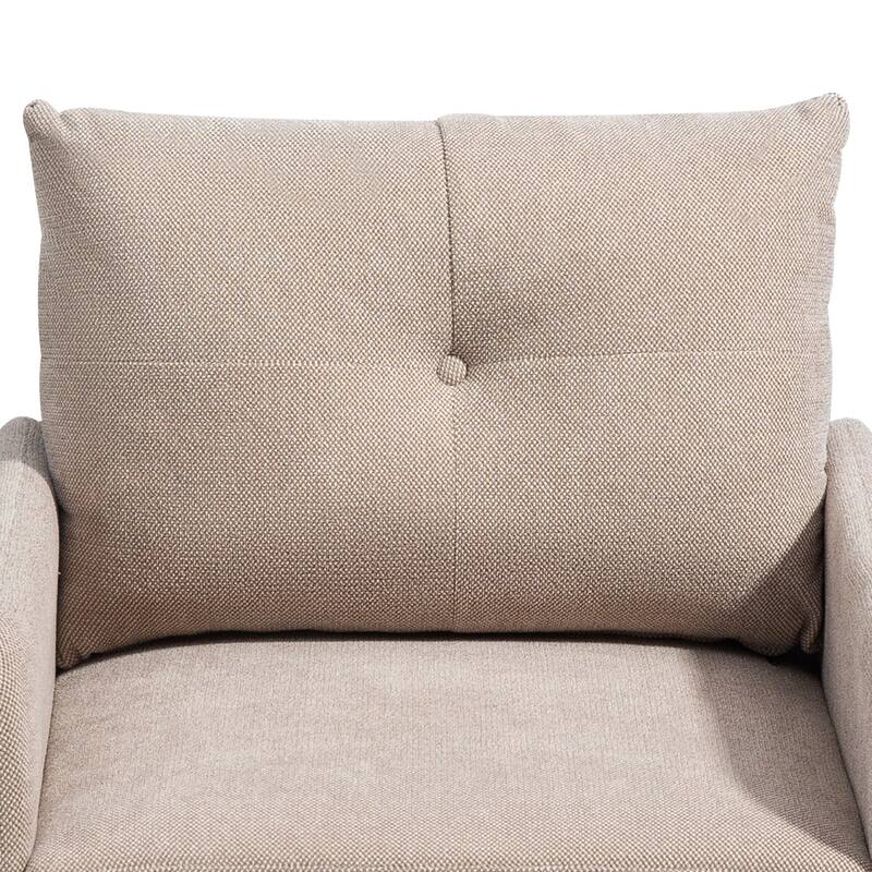 Club Chair Armchair with Metal Legs, Simple Side Chair Reception Chair Lobby Chair Upholstered Chair