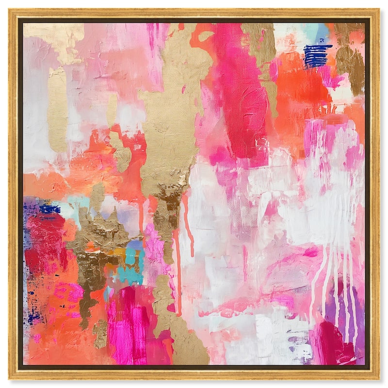 Exuberant Hues III Canvas by Art Remedy - Gold - 20" x 20"