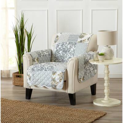 Premium Patchwork Scalloped Reversible Pet Furniture Protector