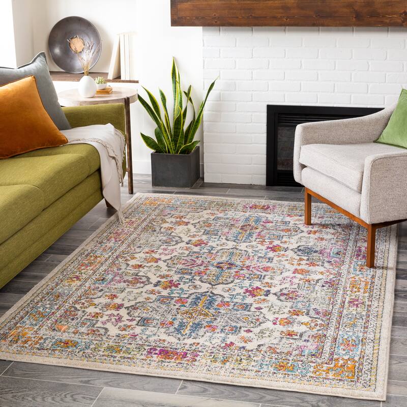Artistic Weavers Marla Distressed Triple Medallion Area Rug