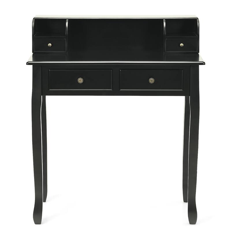 Costway Writing Desk Mission White Home Office Computer Desk 4 Drawer