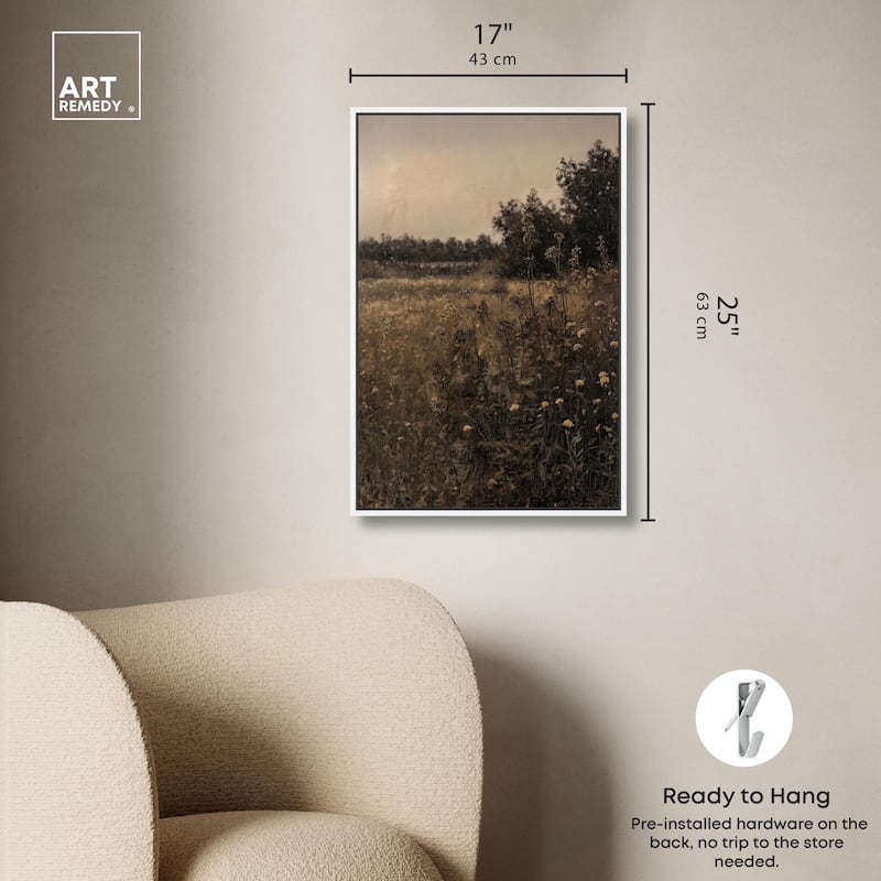 Vintage Meadow Canvas by Art Remedy