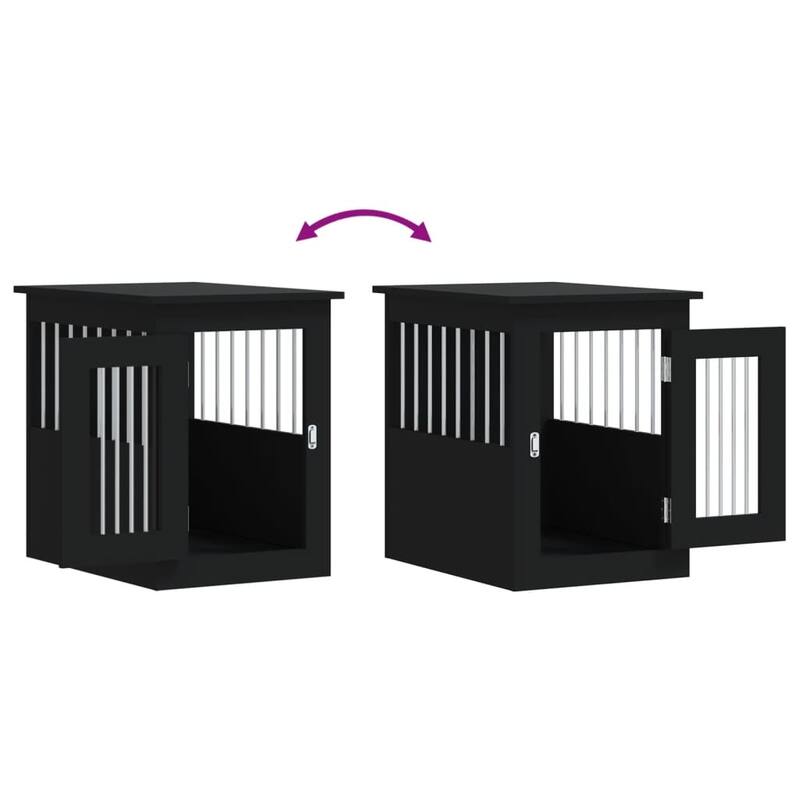 vidaXL Dog Crate with Door Doghouse Puppy Kennel Peg Cage Engineered Wood